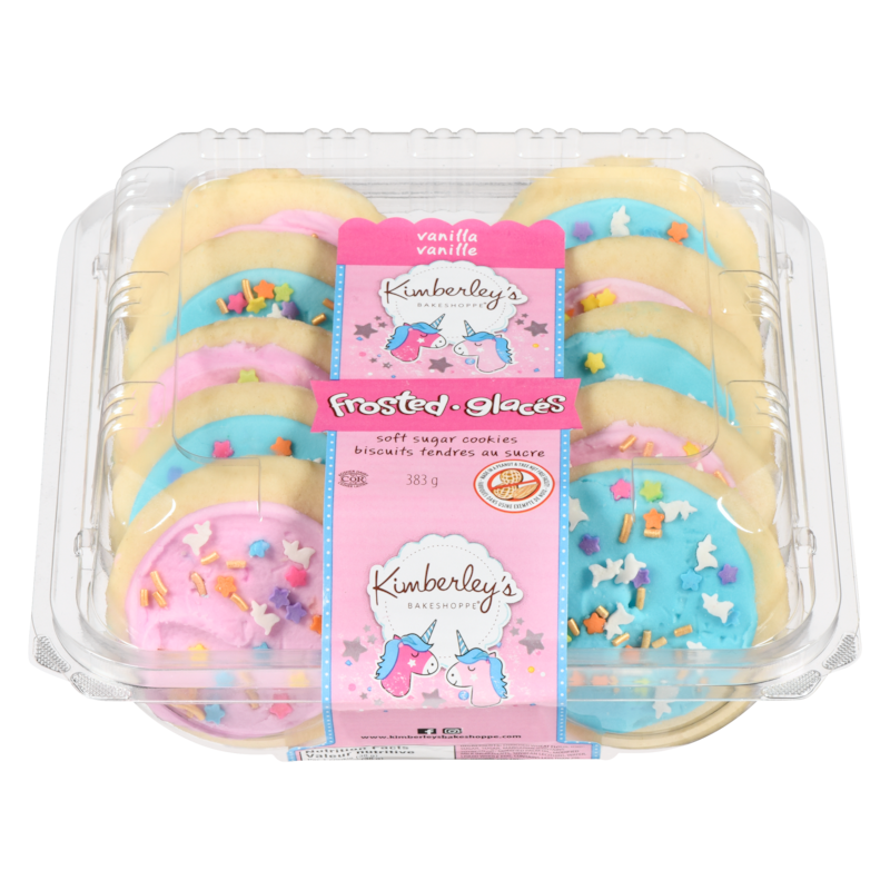 Unicorn Blue & Pink Frosted Cookies