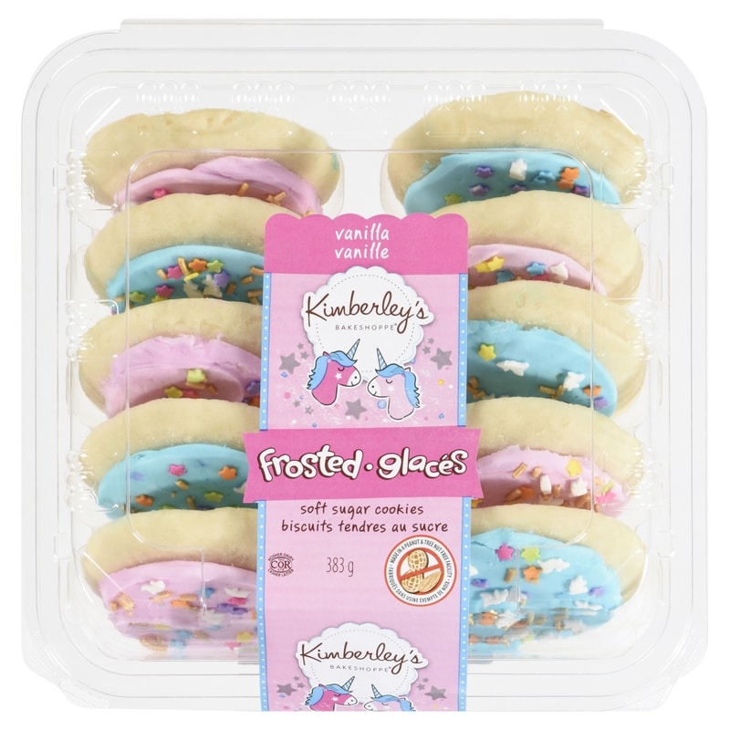 Unicorn Blue & Pink Frosted Cookies