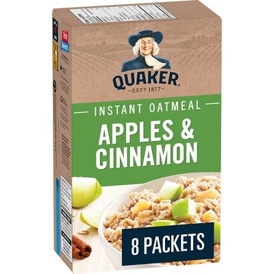 Quaker Apples & Cinnamon Instant Oatmeal 264 g, $1.97/100g