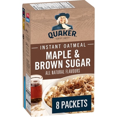 Quaker Maple & Brown Sugar Flavour Instant Oatmeal 344 g, $1.31/100g