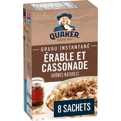 Quaker Gruau instantané Saveur Érable et cassonade 344 g, 1,51 $/100g