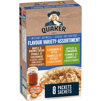 Quaker Flavour Variety Instant Oatmeal 314 g, $1.43/100g