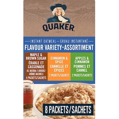 Quaker Instant Oatmeal 3 Flavour Variety Pack 314 g, $1.43/100g