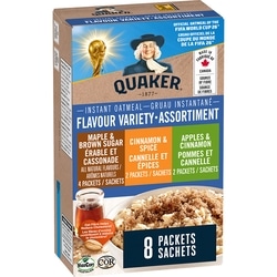 Quaker Gruau instantané Assortiment 314 g, 1,21 $/100g