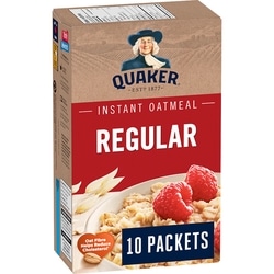 Quaker Regular Instant Oatmeal 280 g, $1.85/100g