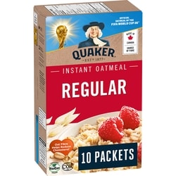 Quaker Regular Instant Oatmeal 280 g, $1.35/100g