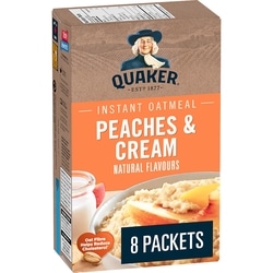 Quaker Instant Oatmeal, Peaches & Cream 264 g, $1.97/100g