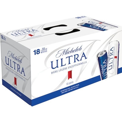 Michelob Michelob Ultra, 18 canettes (Pièce d’identité requise au moment du ramassage) 18x355.0 ml, 0,53 $/100ml