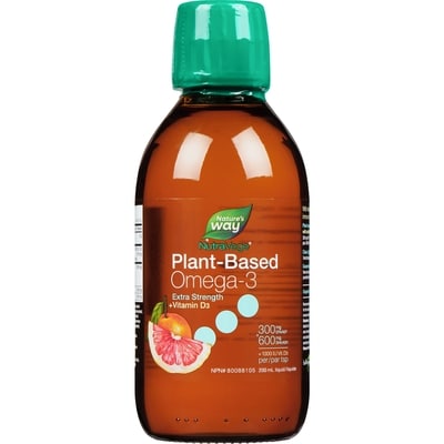 Nature's Way Omega-3 Plant Liquid Extra Strength Grapefruit Tangerine Flavour 200 ml, $24.75/100ml