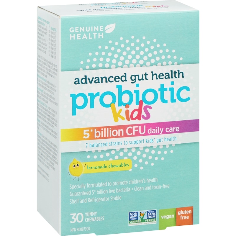 Advanced Gut Health Probiotic Kids 5 Billion Cfu Daily Care Lemonade Chewables