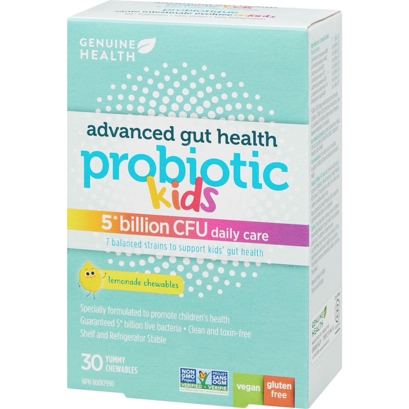Advanced Gut Health Probiotic Kids 5 Billion Cfu Daily Care Lemonade Chewables