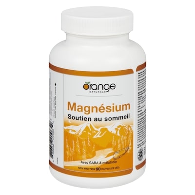 Orange Naturals MAG Sleep Magnesium + GABA et mélatonine, 90 capsules végétales 90 ea, 0,24 $/1ch