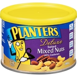 Planters Mixed Nuts Deluxe Salted    200 g, $3.50/100g