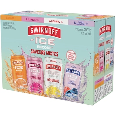 Smirnoff Boisson Smirnoff Ice mixte (Pièce d’identité requise au moment du ramassage) 12x355.0 ml, 0,56 $/100ml