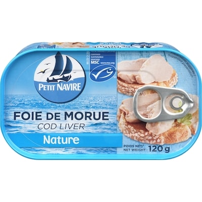 Petit Navire Cod Liver in own oil 120 g, $3.33/100g