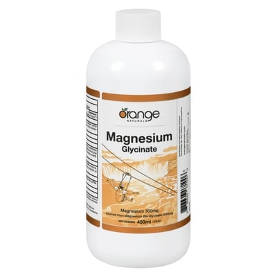 Orange Naturals Magnesium Glycinate Liquid  450 ml, $6.66/100ml