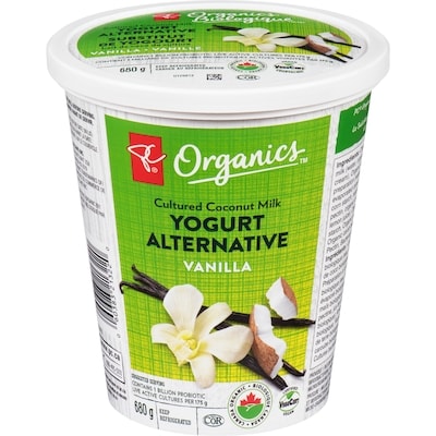 PC Organics Cultured Coconut Milk Yogurt, Alternative Vanilla 680 g, $0.88/100g