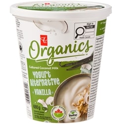 PC Biologique Substitut de yogourt au lait de coco de culture Biologique, vanille 680 g, 0,88 $/100g