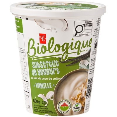 Substitut de yogourt au lait de coco de culture Biologique, vanille