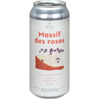 Boldwin Bio Massif Des Roses Bière (Pièce d’identité requise au moment du ramassage) 473 ml, 0,84 $/100ml