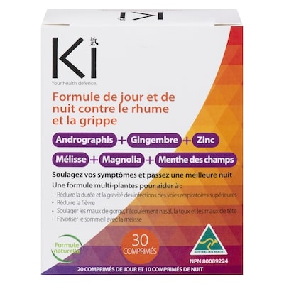 Ki Comprimés rhume et grippe pour le jour et la nuit, 30 30 ea, 0,60 $/1ch