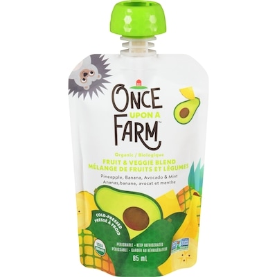 Once Upon a Farm Pineapple, Banana, Avocado with Mint 85 ml, $4.69/100ml