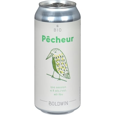 Boldwin Bio Pêcheur IPA Session Bière Légère (Pièce d’identité requise au moment du ramassage) 473 ml, 0,95 $/100ml