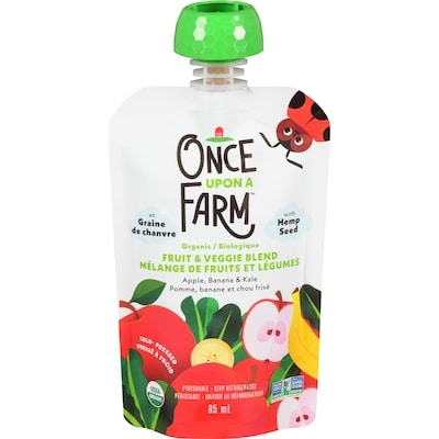 Once Upon a Farm Apple, Banana, Kale with Hemp Seed 85 ml, $4.69/100ml