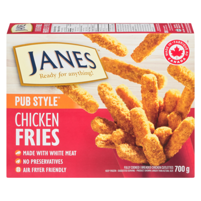 Janes Pub Style Chicken Fries, Fully Cooked 700 g, $1.86/100g