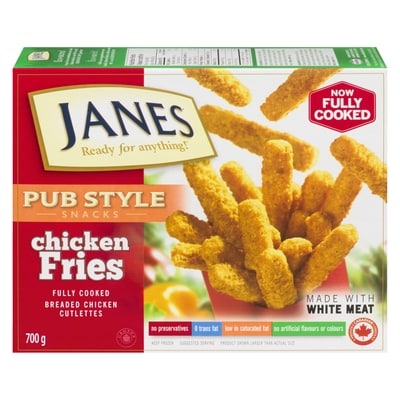 Janes Pub Style Chicken Fries, Fully Cooked 700 g, $2.00/100g