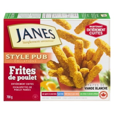Janes Frites de poulet style pub, entièrement cuites 700 g, 2,00 $/100g