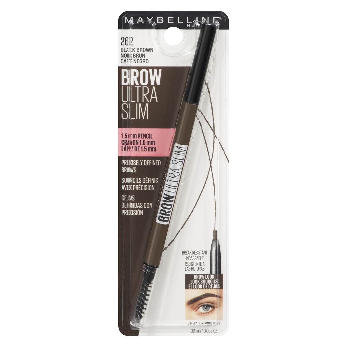 Maybelline Brow Ultra Slim Slim Black Brown 0.6 g, $1,998.33/100g
