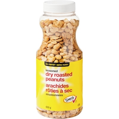 Sans Nom Arachides rôties rôties à sec, assaisonnées 650 g, 0,92 $/100g