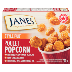 Janes Burgers popcorn, entièrement cuits 700 g, 2,00 $/100g