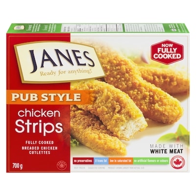Janes Pub Style Chicken Strips, Fully Cooked 700 g, $2.00/100g