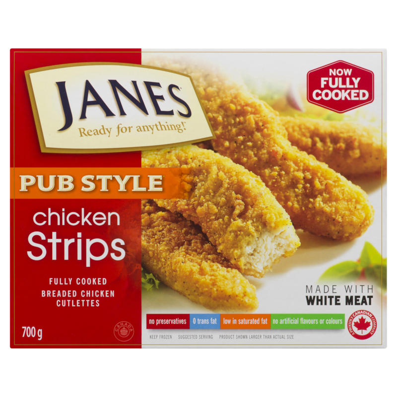 Pub Style Chicken Strips, Fully Cooked