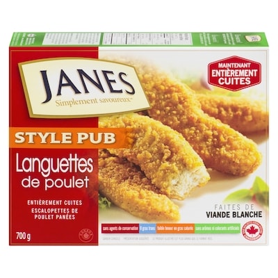 Janes Languettes de poulet style pub, entièrement cuites 700 g, 2,00 $/100g