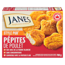 Janes Pépites de poulet style pub, entièrement cuites 700 g, 2,00 $/100g