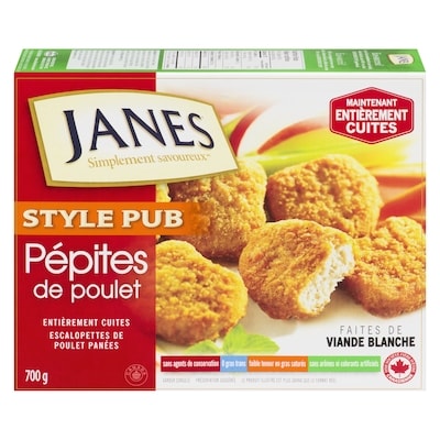 Janes Pépites de poulet style pub, entièrement cuites 700 g, 2,00 $/100g