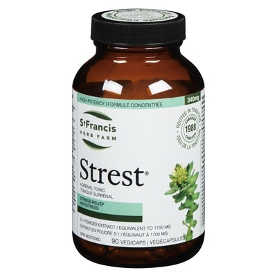St Francis Herb Farm Strest Adrenal Tonic 90 Vegicaps 90 ea, $0.38/1ea