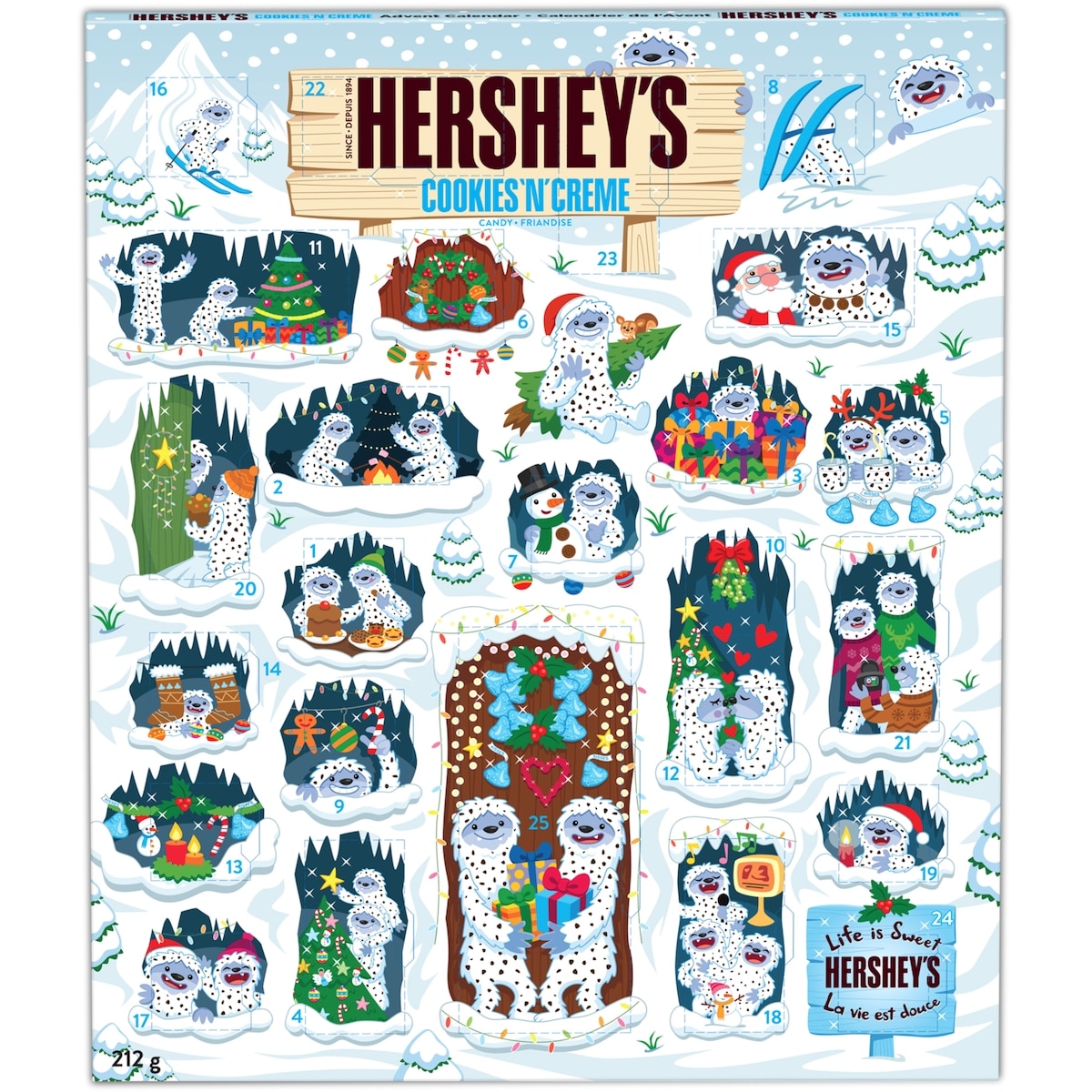 Hershey’s Calendrier de l'Avent COOKIES 'N' CREME  212 g, 6,60 $/100g