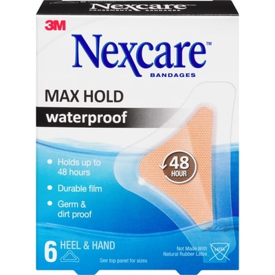 3M Max-Hold Heel Waterproof Bandages 6 ea, $1.00/1ea