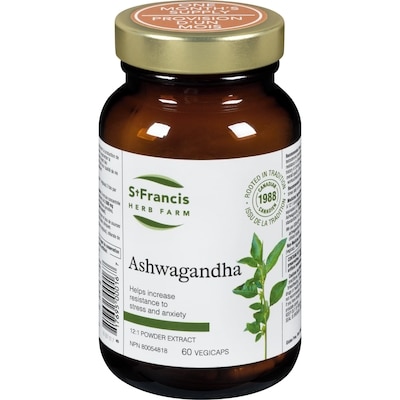 St Francis Herb Farm Ashwagandha VegiCaps 60 ea, $0.42/1ea