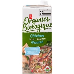 PC Biologique Bouillon de poulet biologique 900 ml, 0,33 $/100ml
