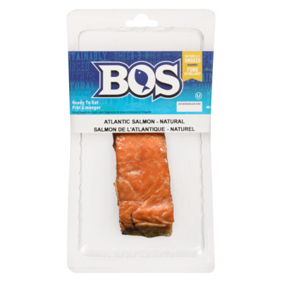 Bos Atlantic Salmon Naturally Smoked Natural 125 g, $7.19/100g