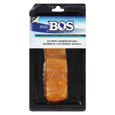 Bos Saumon de l’Atlantique fumé naturellement BOS, naturel 125 g, 7,19 $/100g
