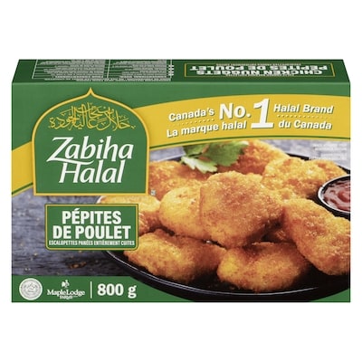 Zabiha Halal Pépites de poitrine de poulet 800 g, 1,63 $/100g