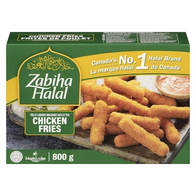 Zabiha Halal Frozen Chicken Fries 800 g, $1.63/100g
