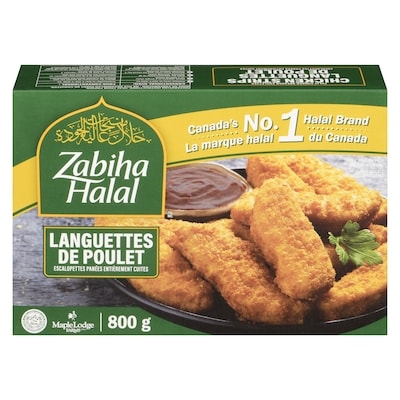 Zabiha Halal Lanières de poitrine de poulet 800 g, 1,63 $/100g
