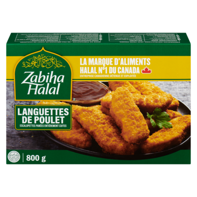 Zabiha Halal Lanières de poitrine de poulet 800 g, 1,50 $/100g